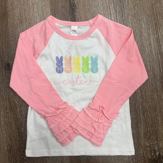 Happy Easter- Pink Raglan 2T