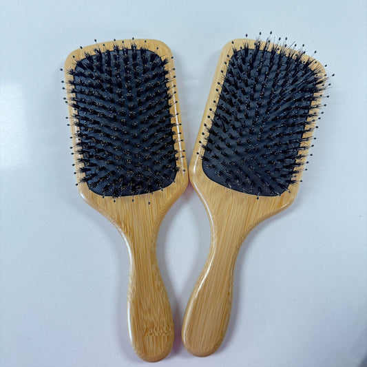 Acrylic Back Boar Bristle Paddle Brush