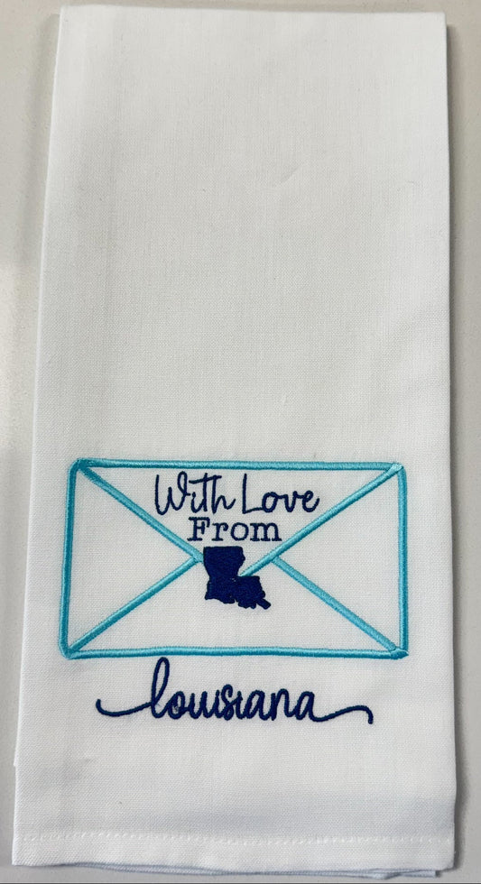 Love from Louisiana Envelope Towel