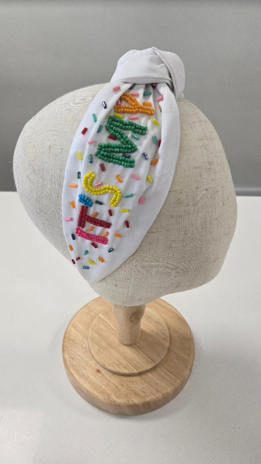 It’s My Birthday Beaded Headband