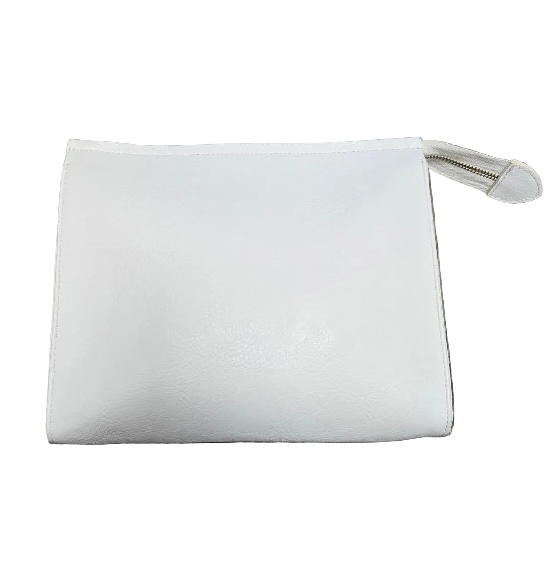 Adhorned Zip Pouch - White