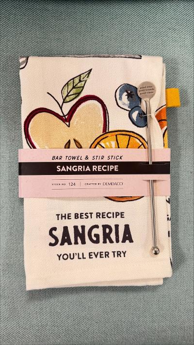 Sangria Bar Towel & Stir Stick