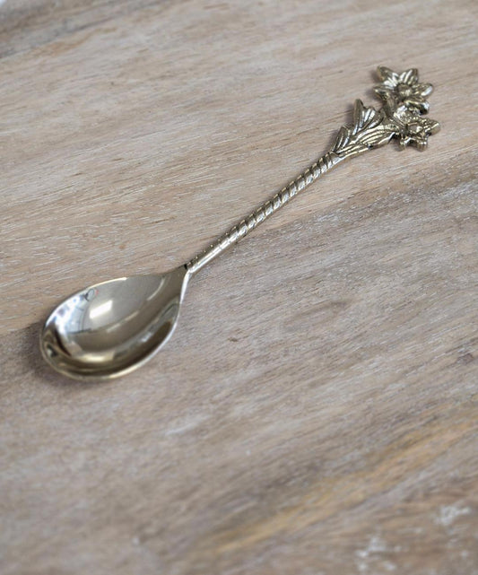 Gold Floral Coffee Spoon