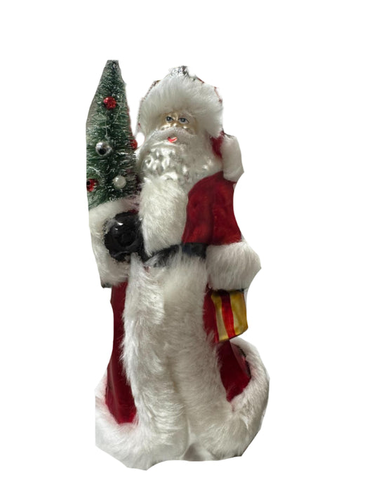 Fur Trim Santa Ornament