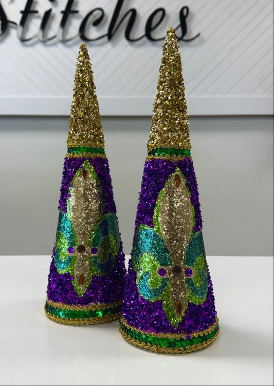 Mardi Gras Fleur De Lis Cone