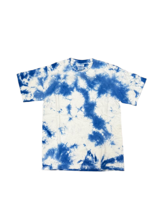 Youth Blue and White Tie-dye Tee
