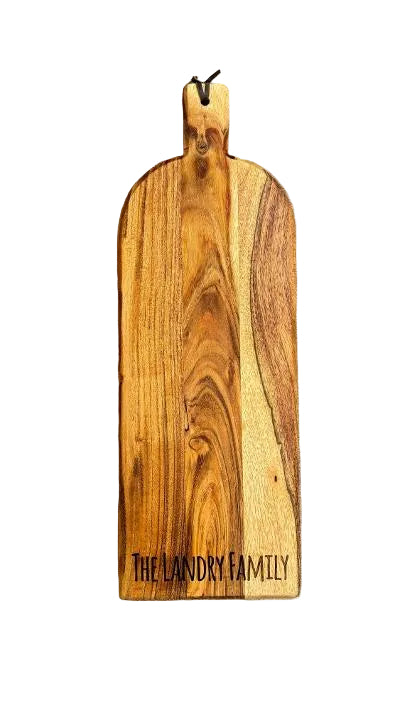 Acacia Bevel Board with Long Handle Style H