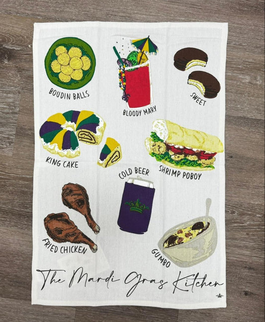 The Mardi Gras Kitchen Hand Towel