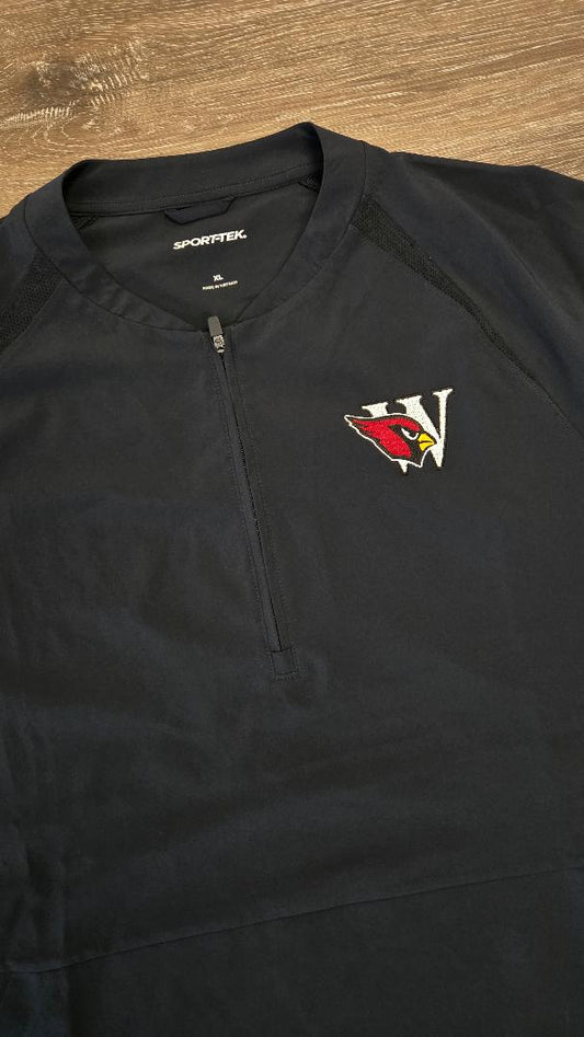 EDW Embroidered Repeat 1/2 Zip - Black