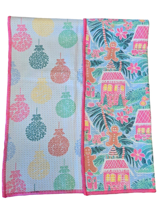 Tropical Gingerbread Quick Dry Kitchen Towel