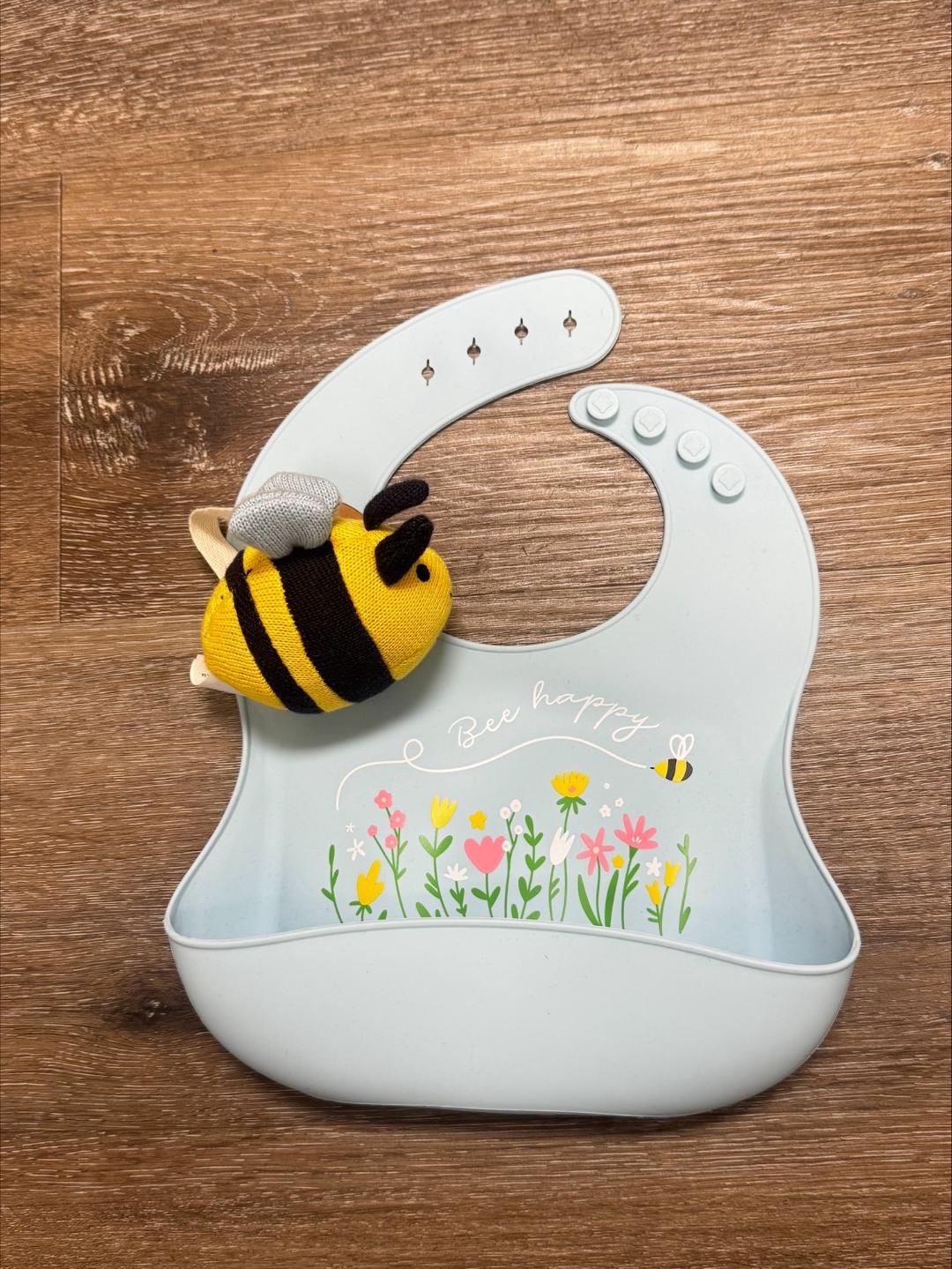 Silicone Bib and Rattle