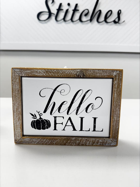 Tin and Wood Fall Sign