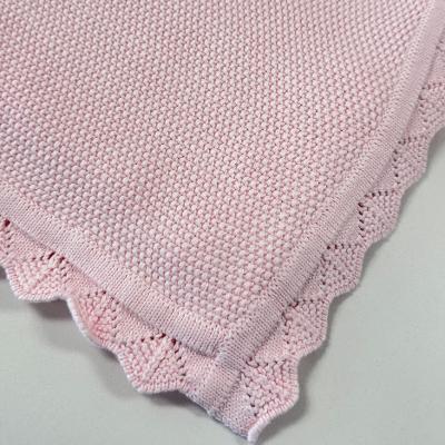 Scallop Edge Knit Blanket
