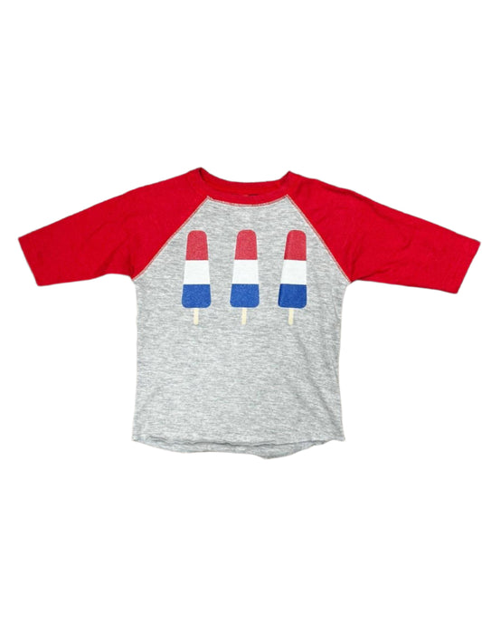 Toddler Glitter Popsicle Raglan Tee