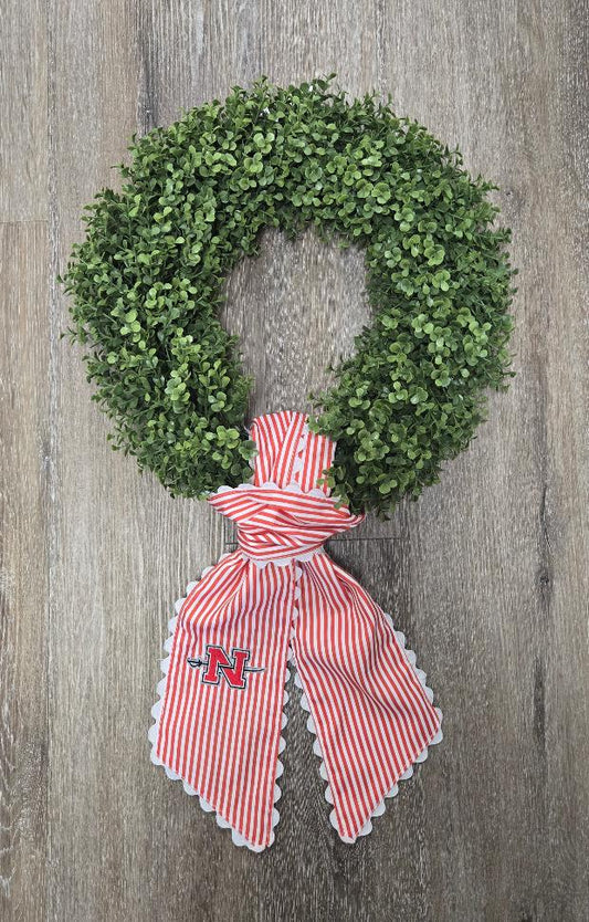 Nicholls Game Day Wreath Sash