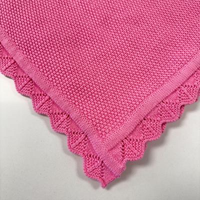 Scallop Edge Knit Blanket