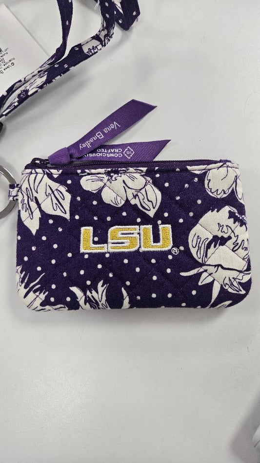 Vera Bradley LSU Zip ID Lanyard