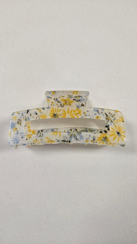 Floral Sparkle Claw Clip