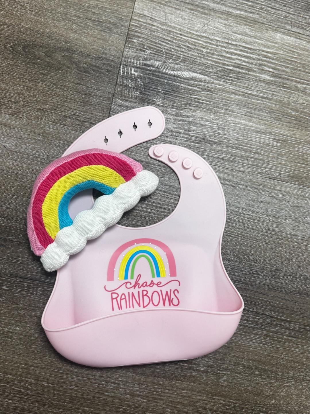 Silicone Bib and Rattle