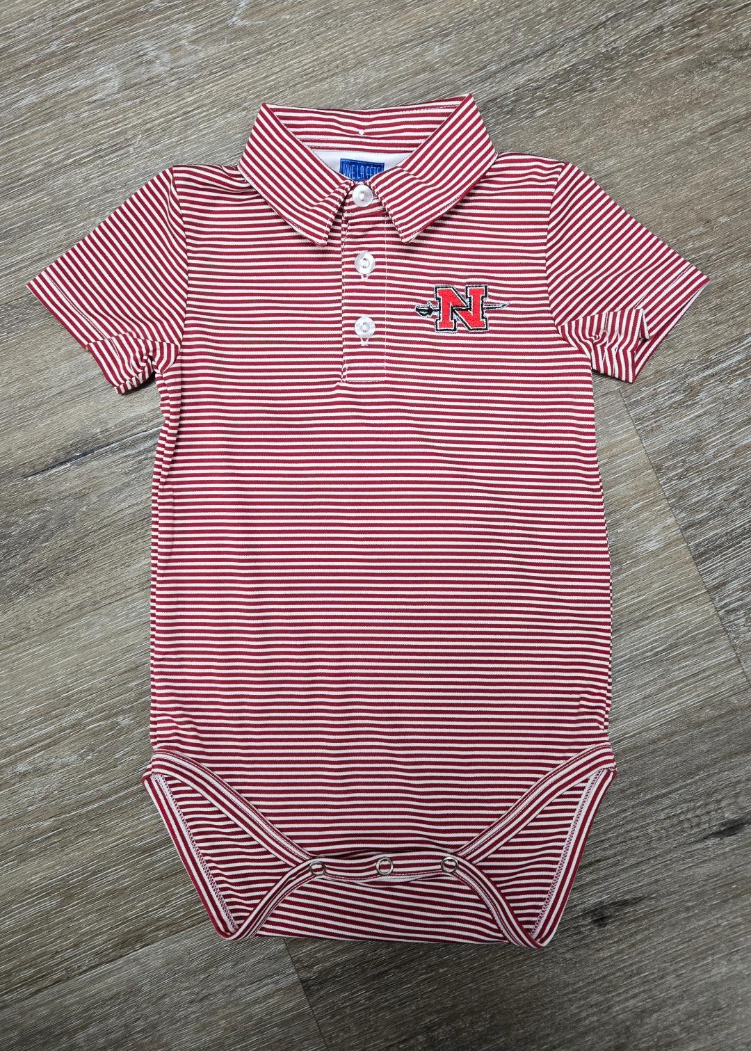 Nicholls Pencil Stripe Short Polo Onesie