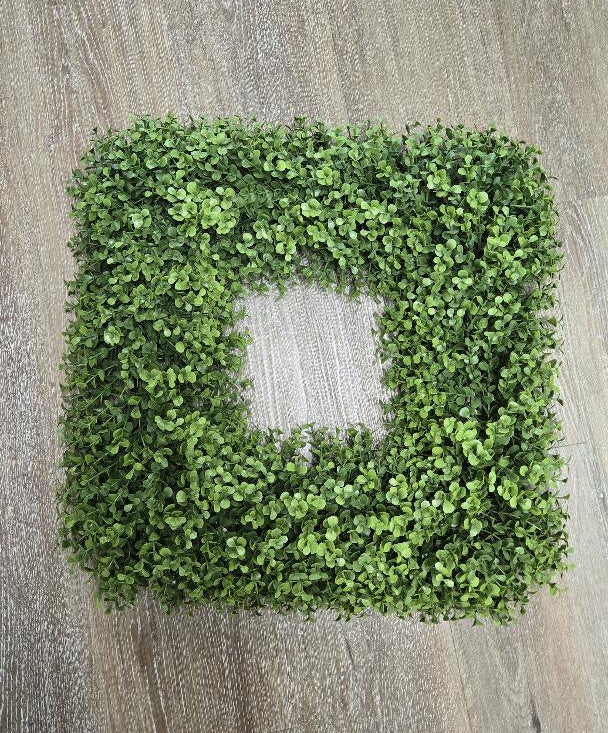UV Boxwood Square Wreath