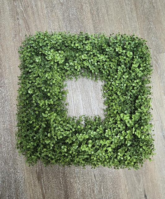 UV Boxwood Square Wreath