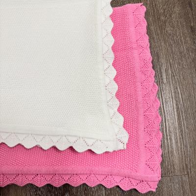 Scallop Edge Knit Blanket