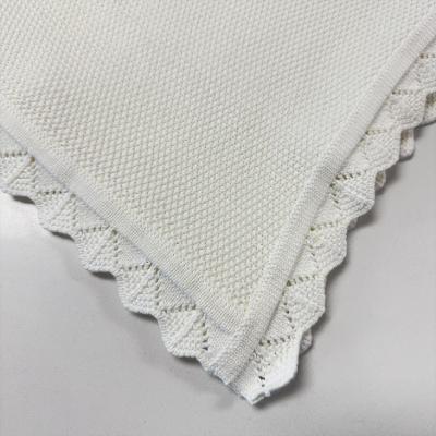 Scallop Edge Knit Blanket
