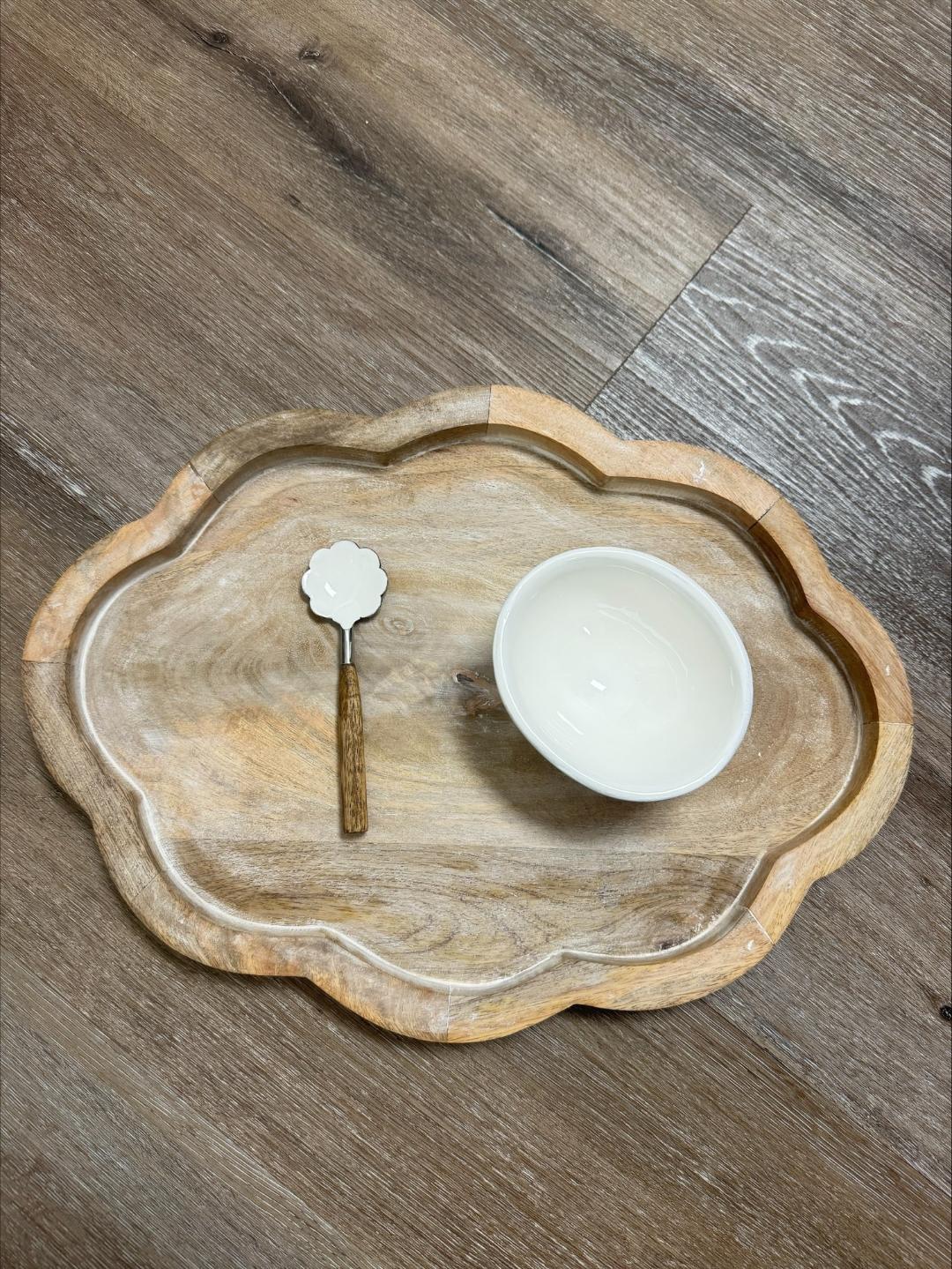 Scallop Tray & Serving Dish with Spoon