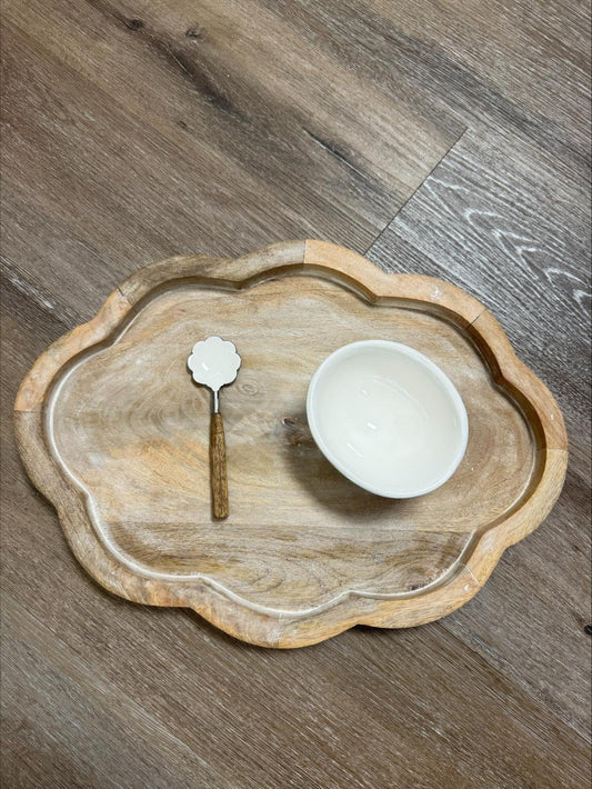 Scallop Tray & Serving Dish with Spoon