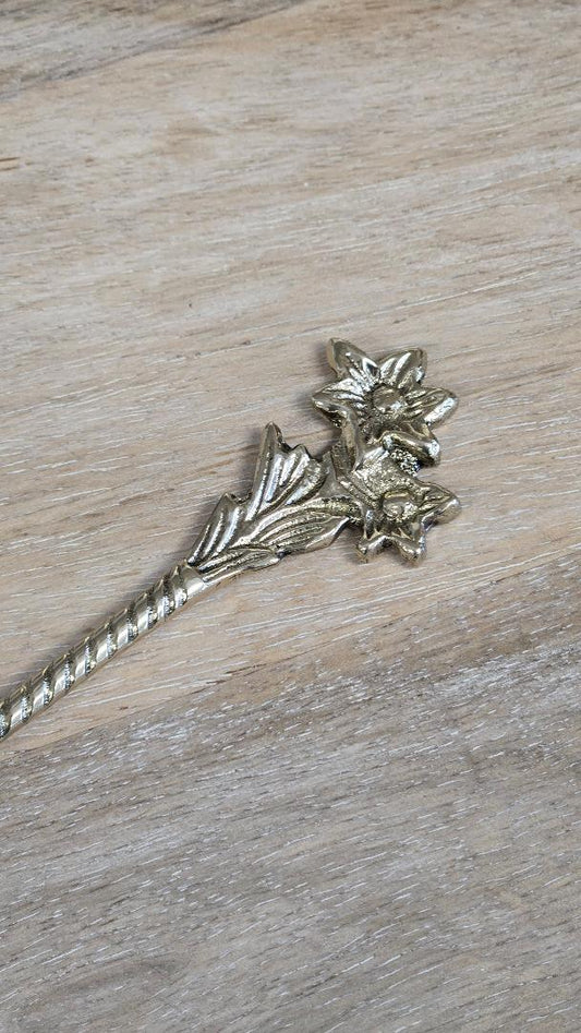 Gold Floral Coffee Spoon