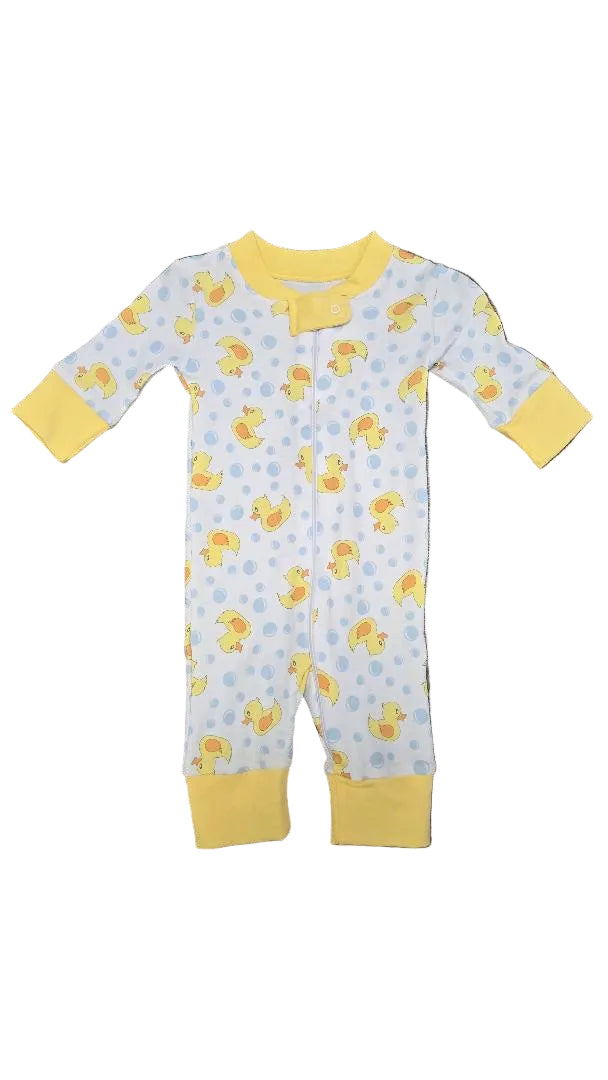 Magnolia Baby Rubber Duck Zipper Pajama - 3 Month