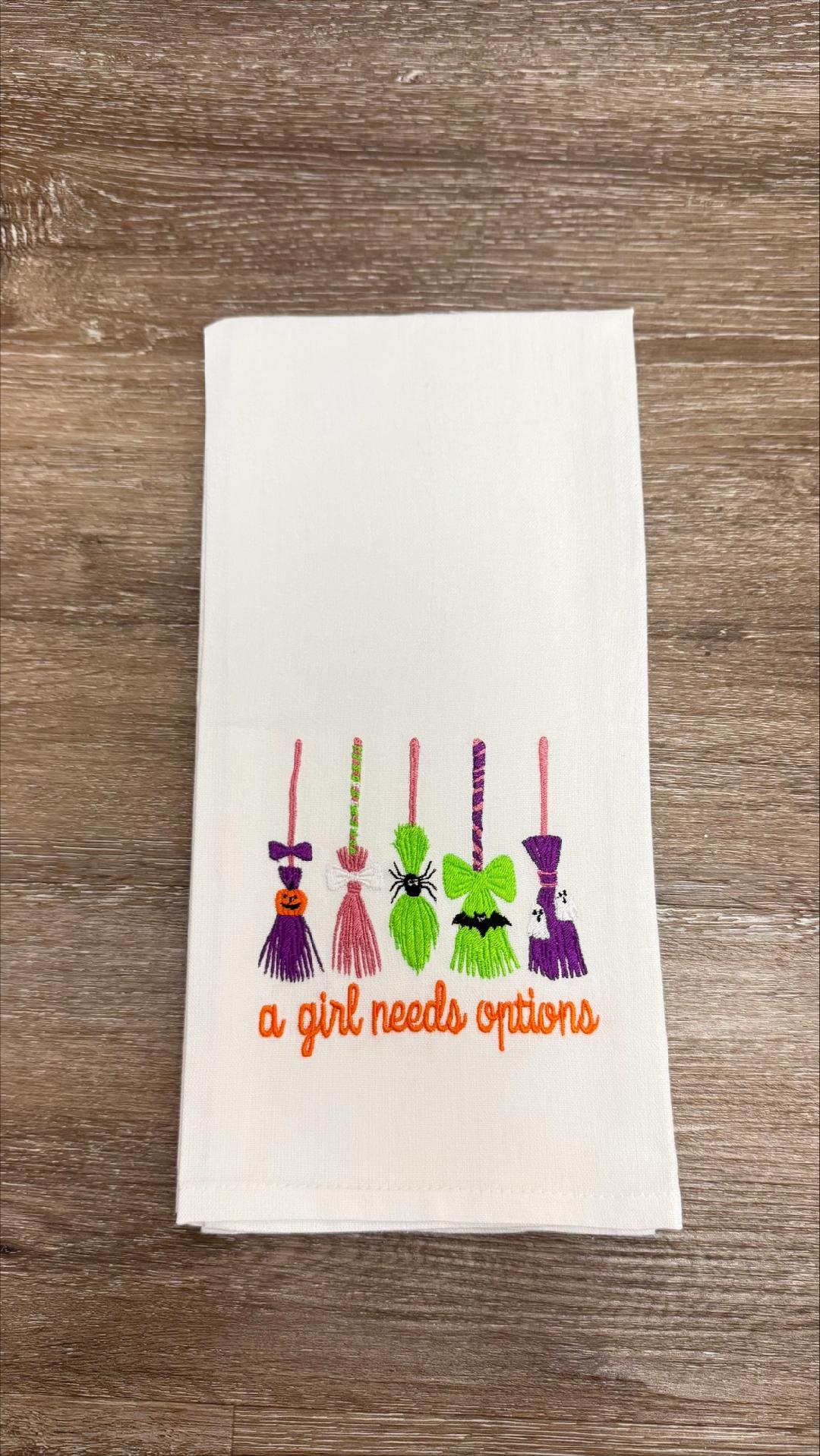 Broom Options Tea Towel