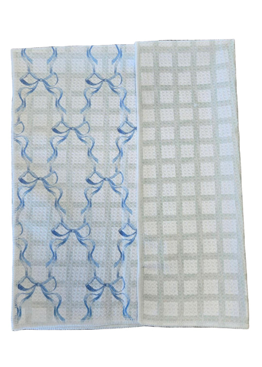 Wreath Initial Quick Dry Kitchen Towel
