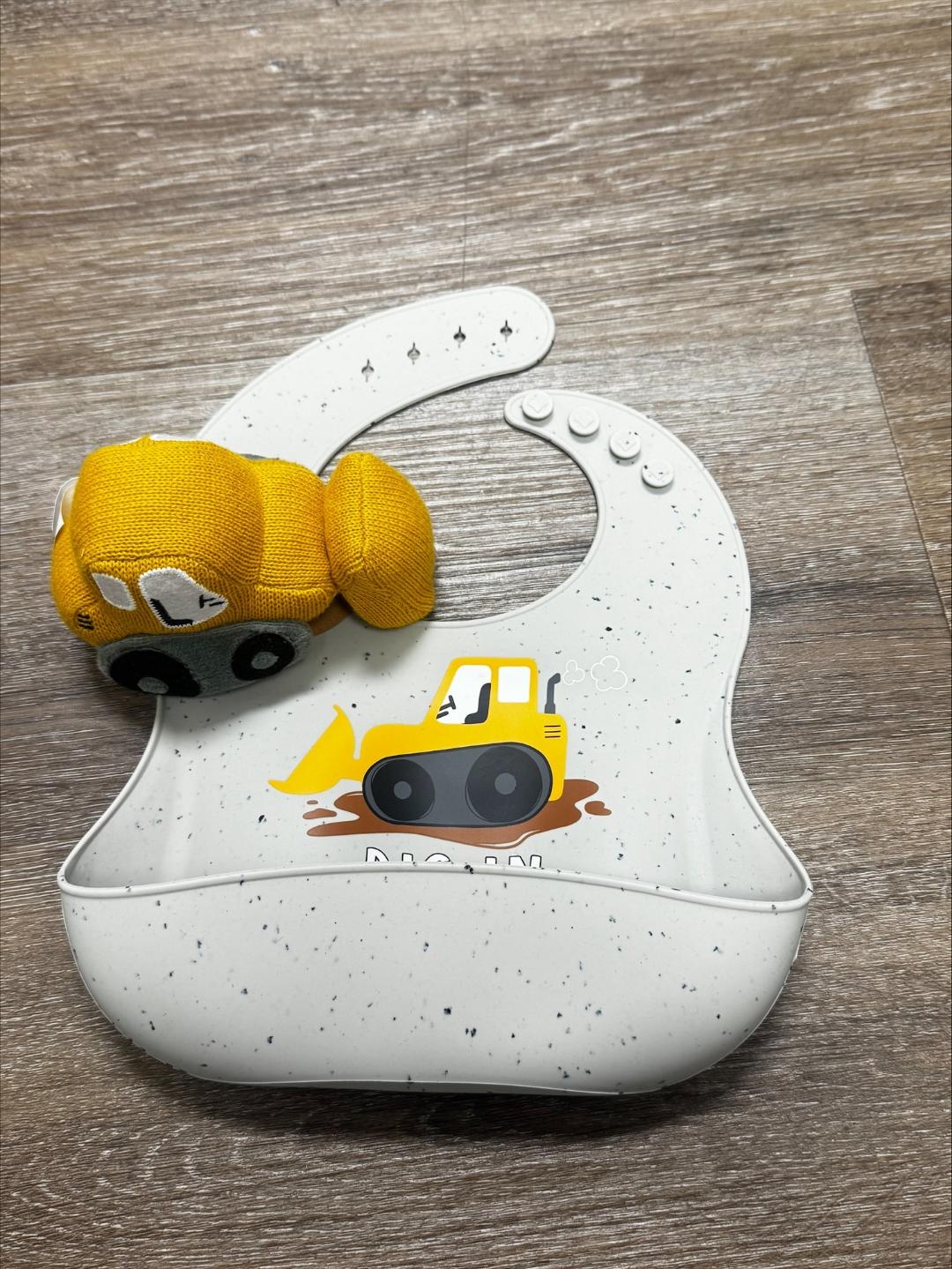 Silicone Bib and Rattle