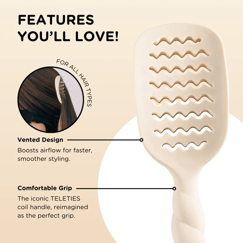 Teleties Hairbrush- Vented
