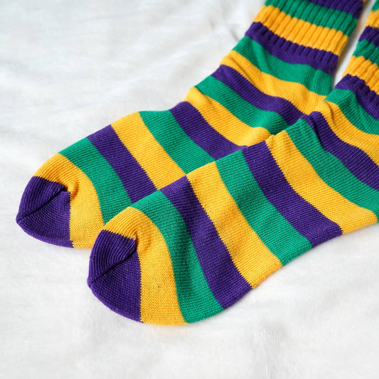 Mardi Gras Slouchy Socks
