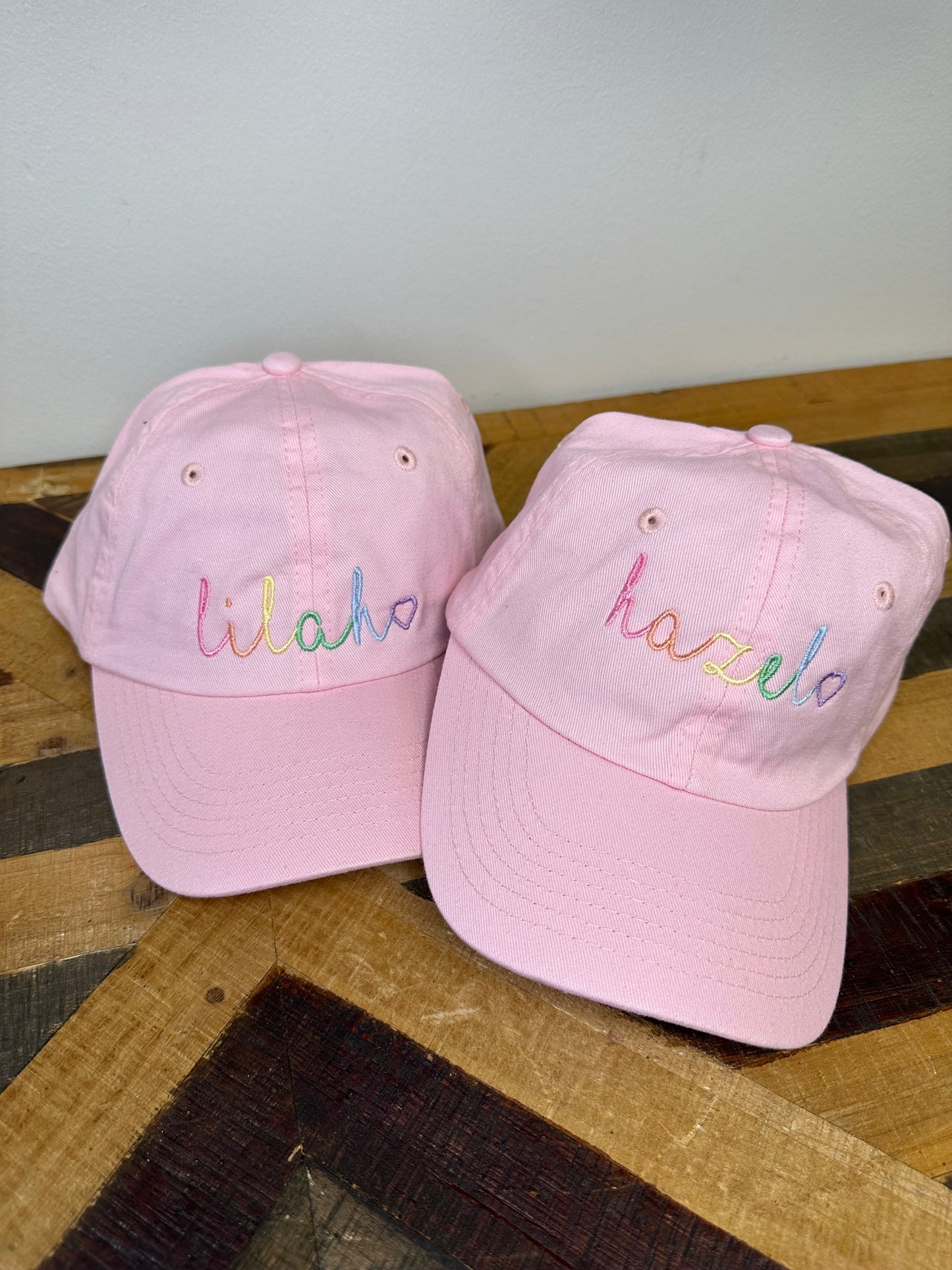 Youth Rainbow Embroidered Hat