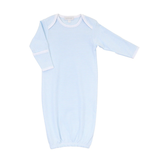 Mini Stripe Essentials Lap Gown Light Blue