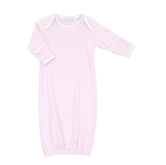 Mini Stripe Essentials Lap Gown Pink