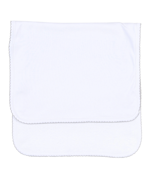 Essentials Burp Cloth White/Grey
