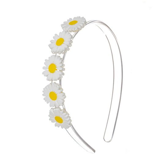 Multi Daisies White Headband