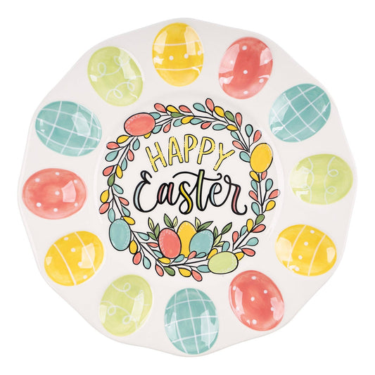 Happy Easter Egg Plate