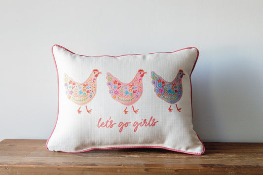 Let's Go Girls Chicken Pillow